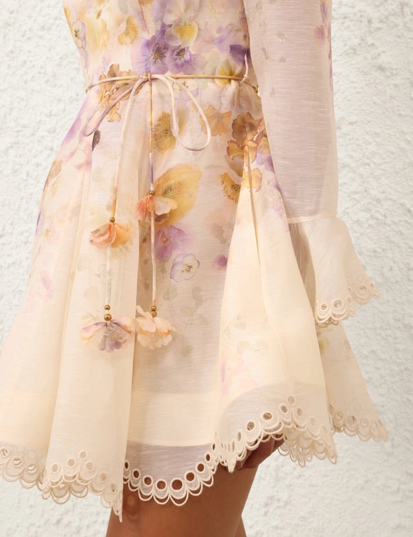 Memento Embroidered Mini Dress