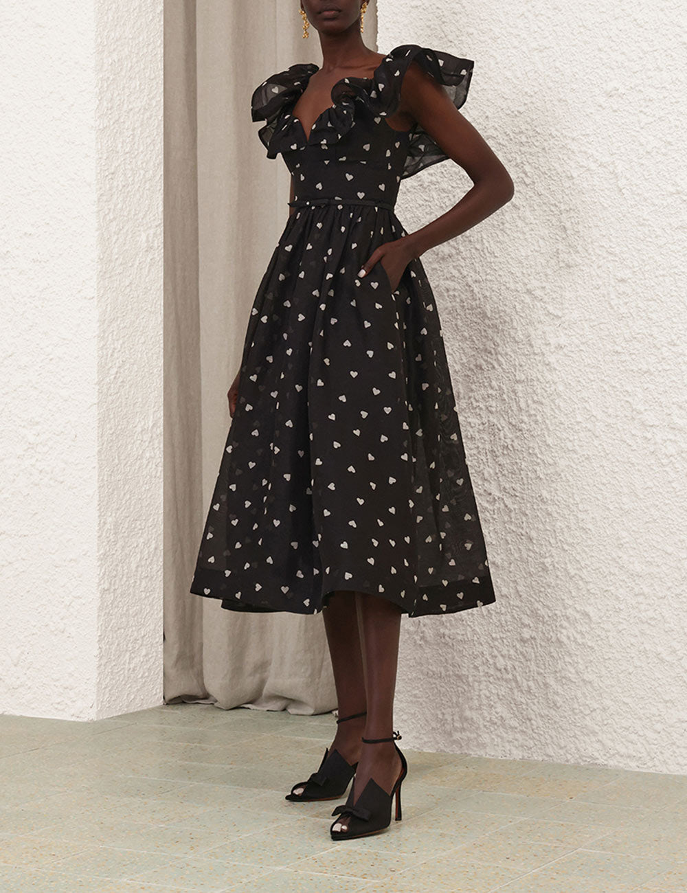 Crush Frilled Midi Dress