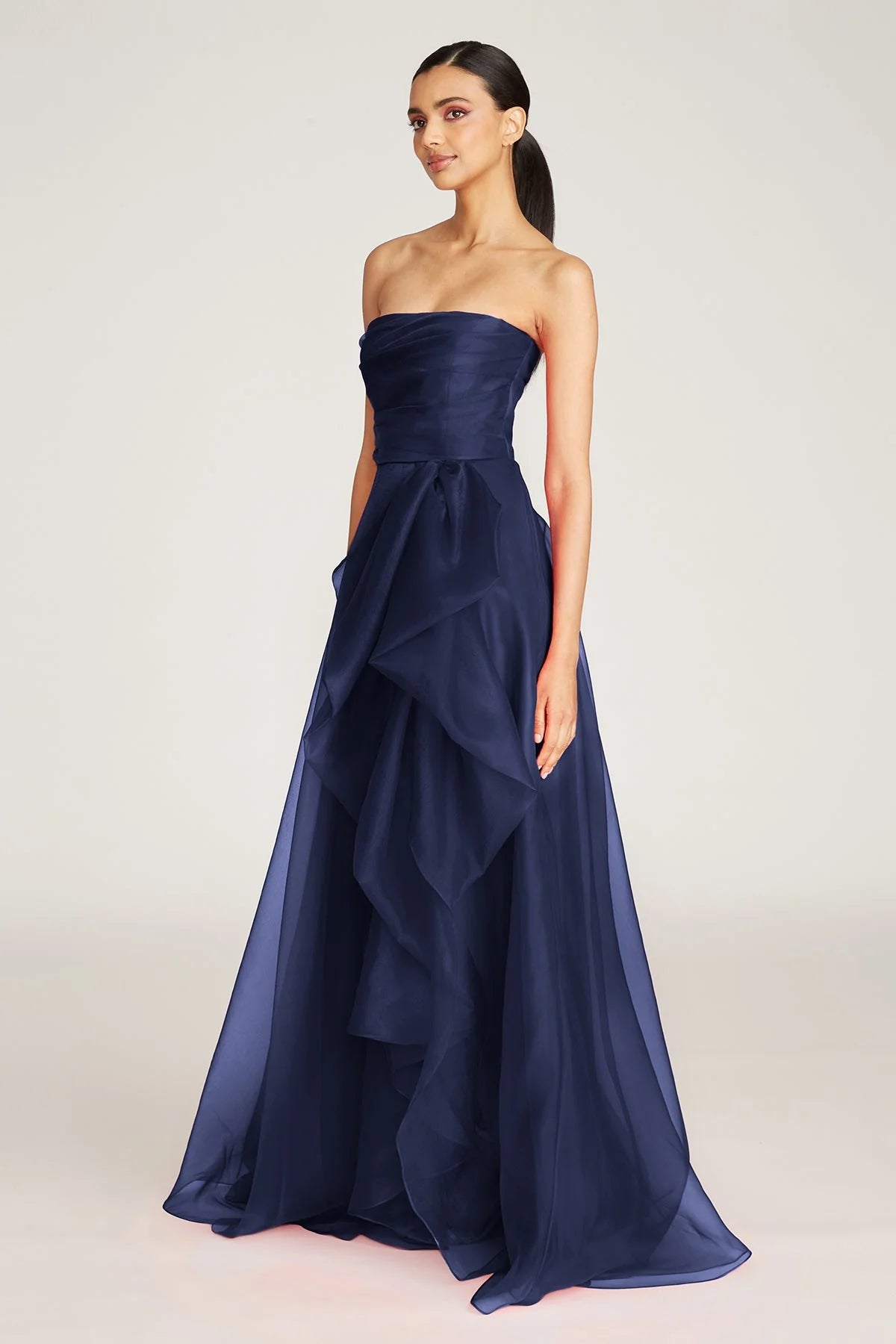 Teresa Strapless Draped Gown