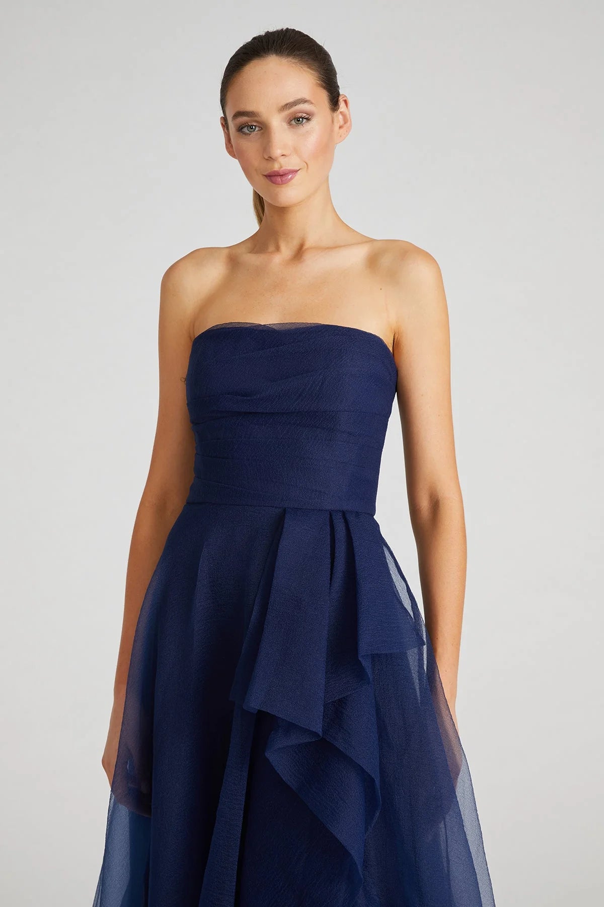 Teresa Strapless Draped Gown
