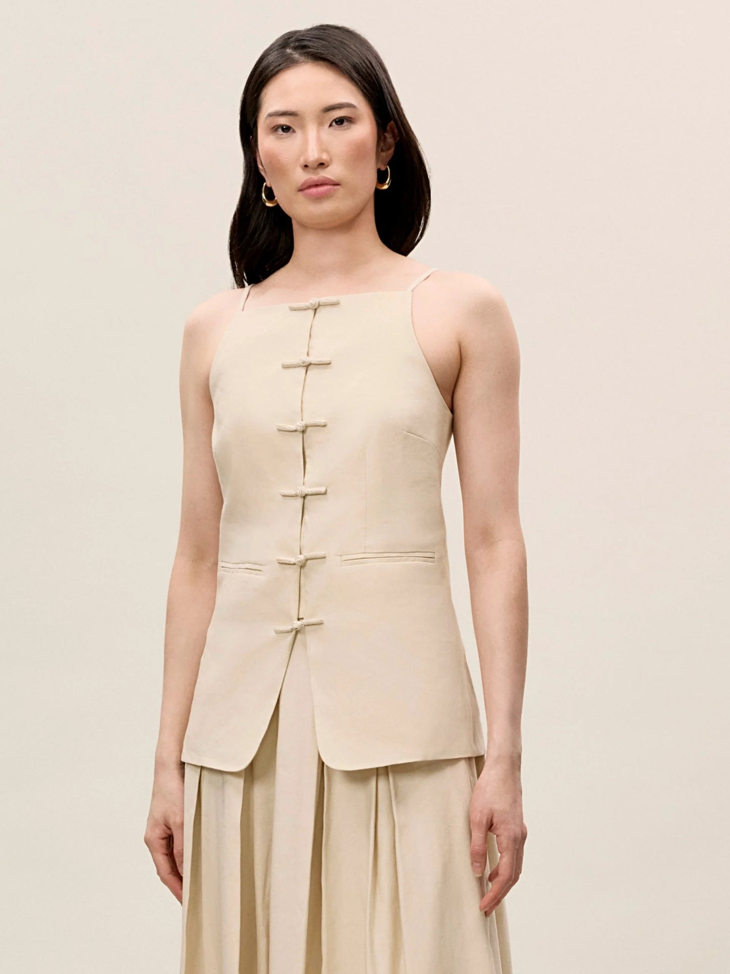 Beatrice Stretch Linen Top