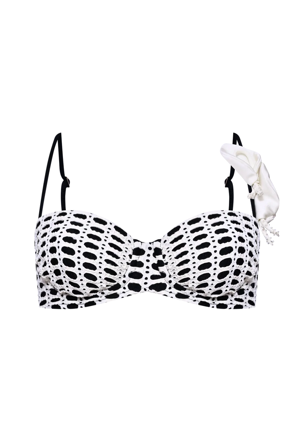 Selene Mesh Color Block Bikini Top