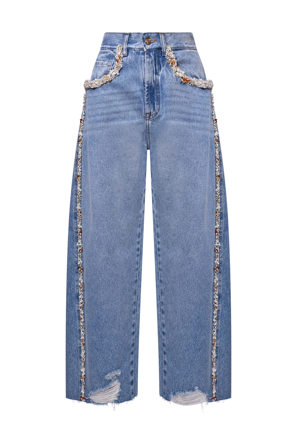 Camila Coelho Beaded Denim Pant