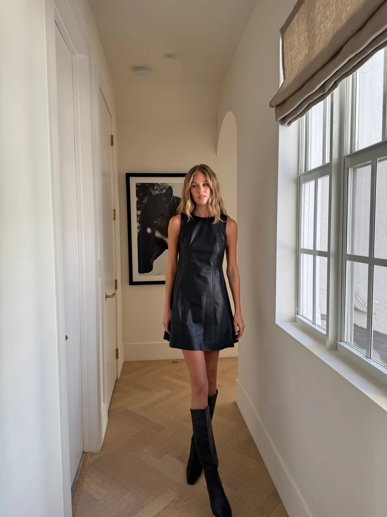 Leather Claude Dress