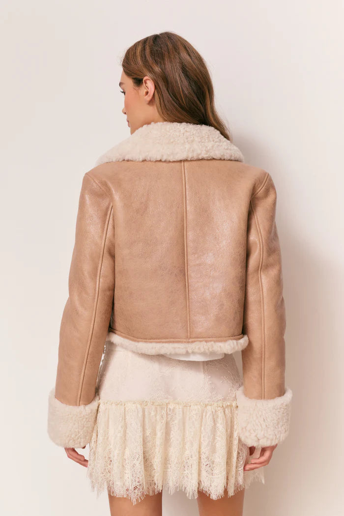 Pansy Cropped Shearling Jacket