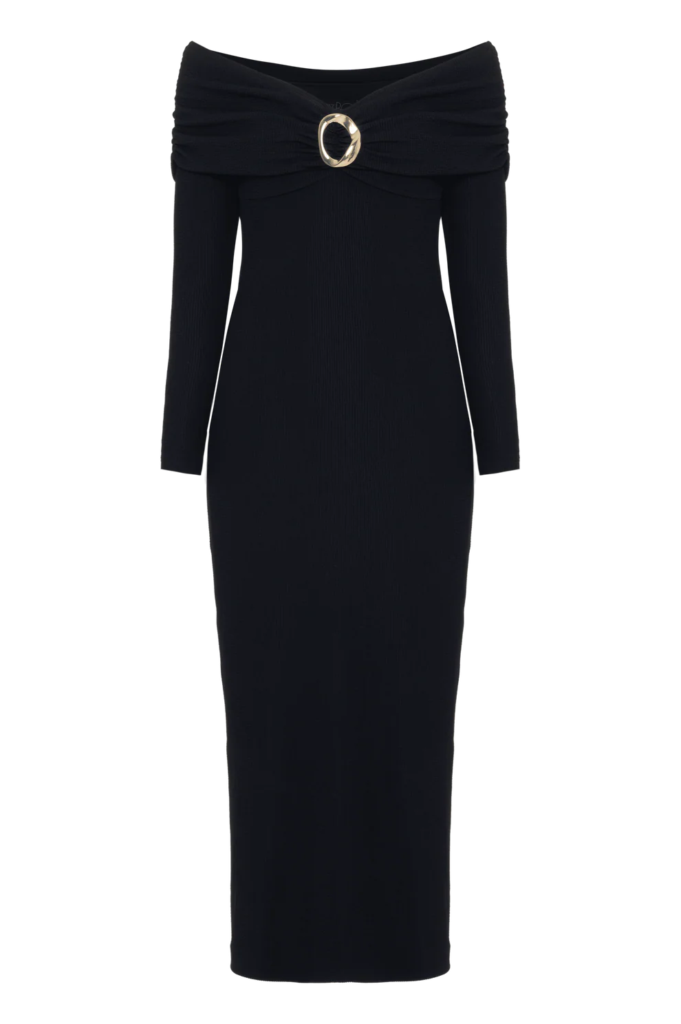 Grace Knit Draped Midi Dress