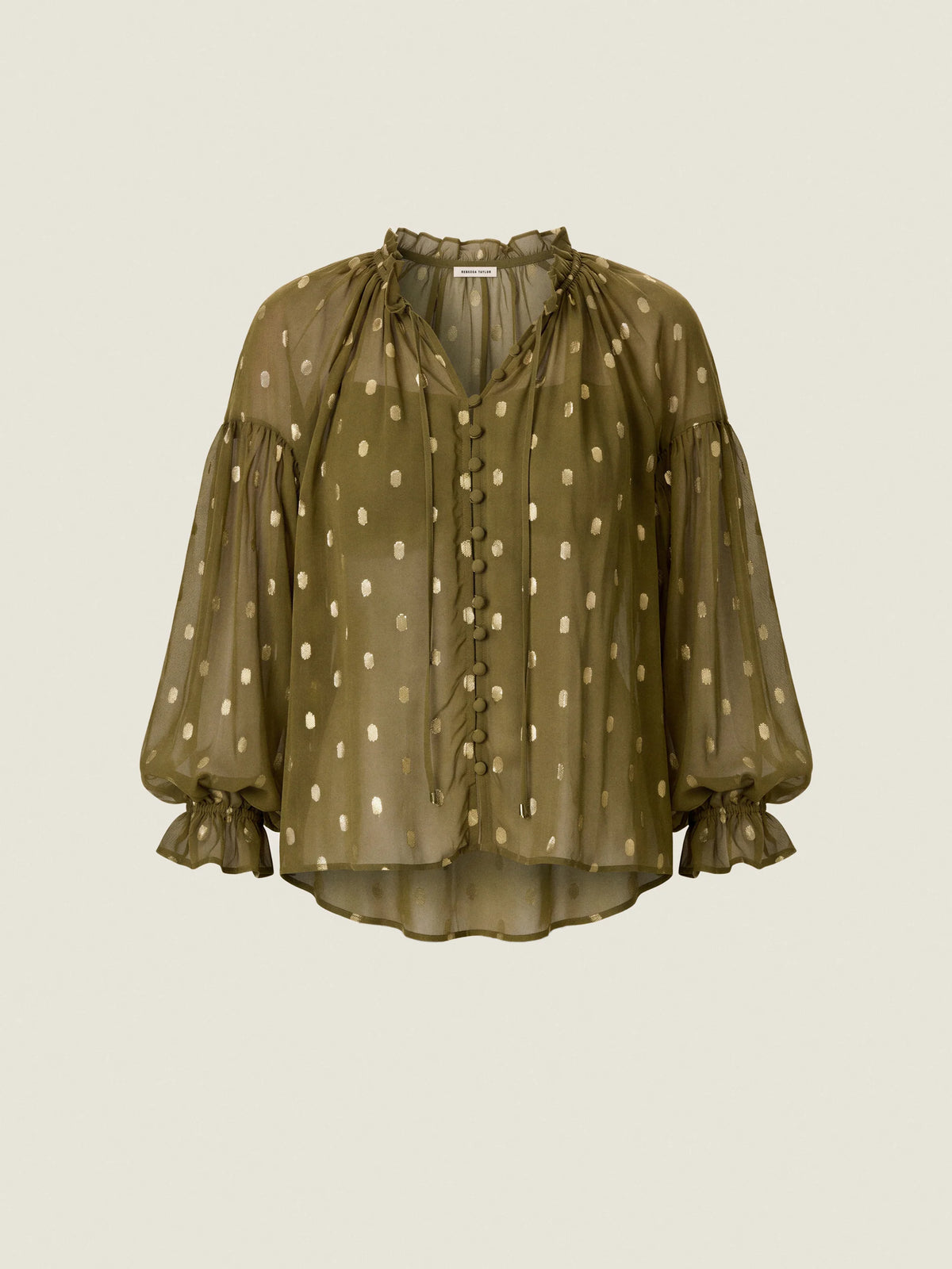 Tiana Metallic Dot Longsleeve Top