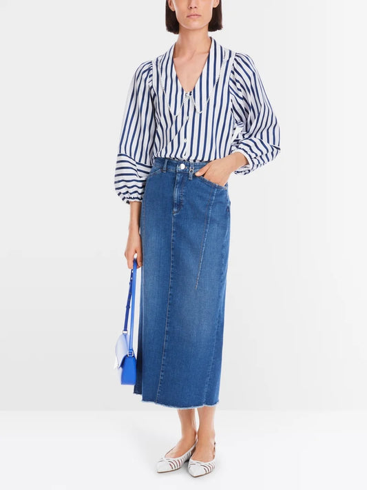 Blouse with Tasseled Trim