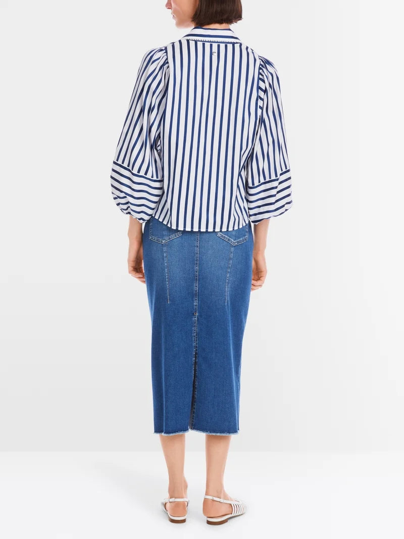 Blouse with Tasseled Trim