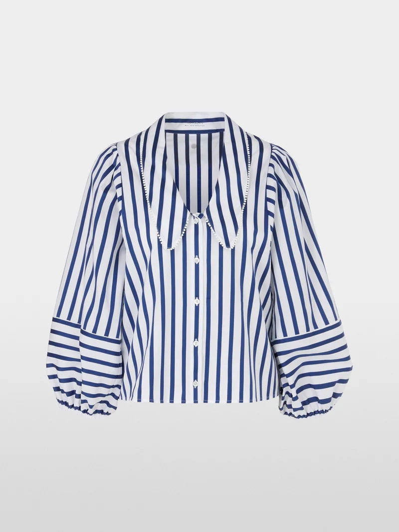 Blouse with Tasseled Trim