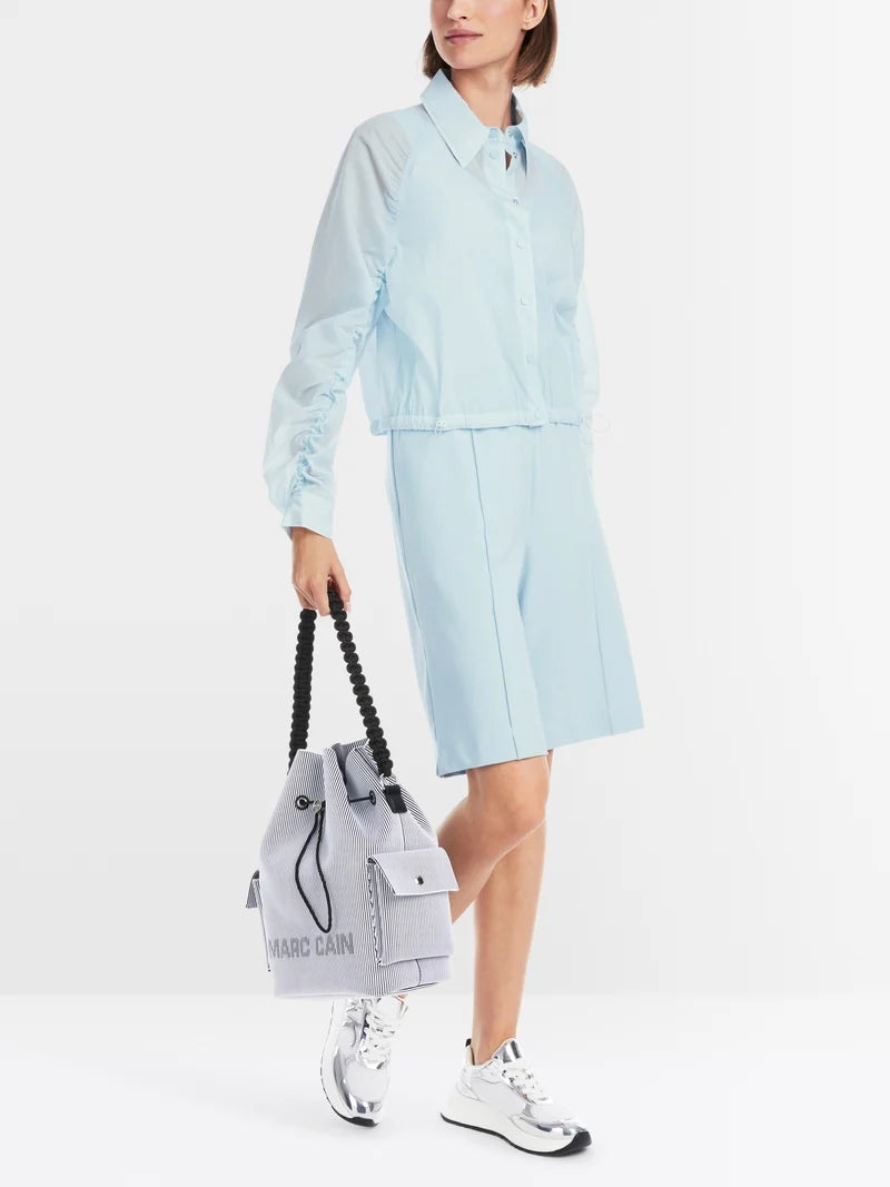 Blouse with Ruffled Sleeves